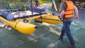 Разборный парусный катамаран Яркат Мини. Первая сборка 2024