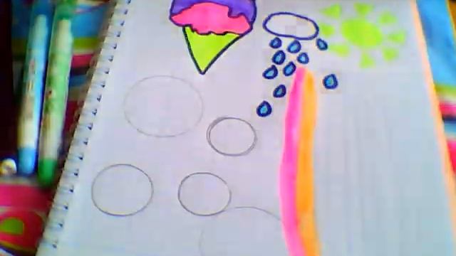 рисуем яркий рисунок Мороженое Погода и Пузырики смотреть онлайн