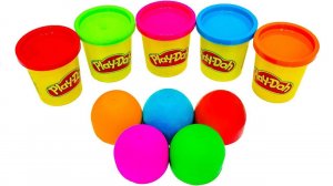 Учим Цвета и открываем Шарики-сюрпризы из Разноцветного Пластилина Плей До