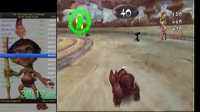 Tak: The Great Juju Challenge any% speedrun in 1:14:27 смотреть онлайн