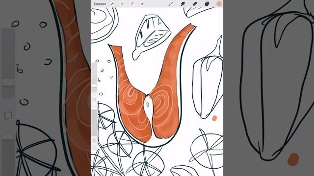 Food sketching IPad Pro / Procreate tools. Рисуем еду на планшете- быстрые скетчи и иллюстрации смотреть онлайн