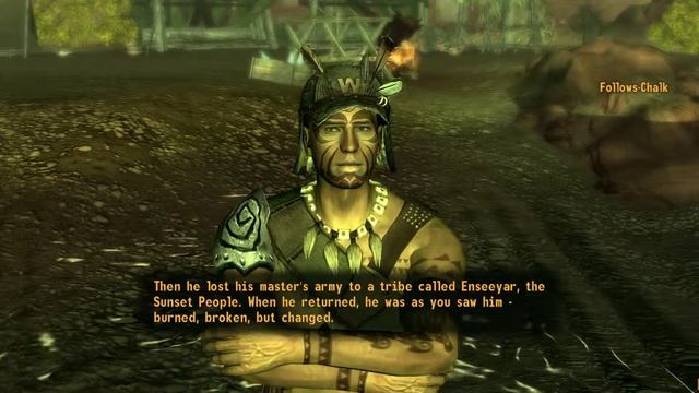 Fallout: New Vegas (PC) - Follows-Chalk Talks About What Joshua Graham Was Like as Malpais Legate смотреть онлайн