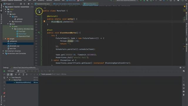 Project Reactor Essentials 24 - Avoiding blocking calls with BlockHound.mp4 смотреть онлайн
