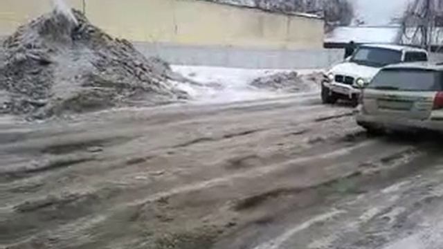 В таком состоянии зимой улицы Новосибирска смотреть онлайн