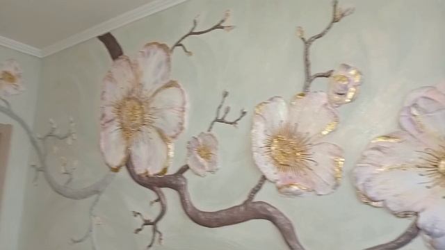 #Барельеф. Большая ветка сакуры