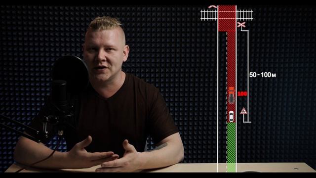 Обгон вблизи ж/д переездов. Уроки ПДД. смотреть онлайн