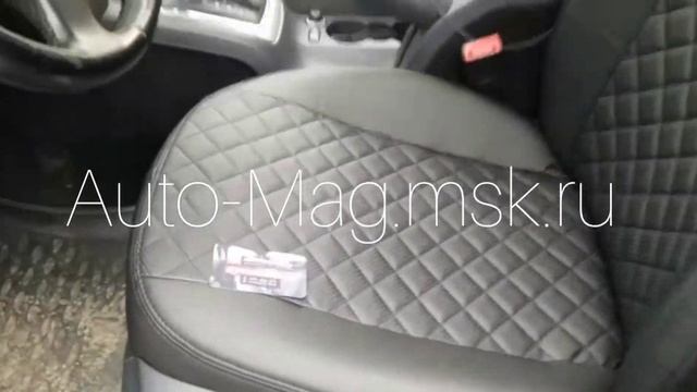 Чехлы на Октавию А5 из экокожи с ромбом от Автопилот | Черный смотреть онлайн