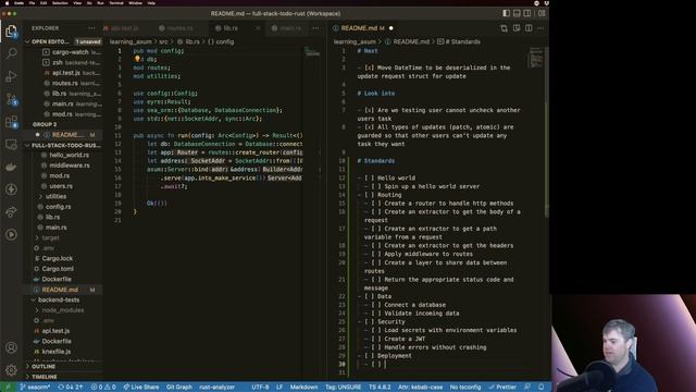 Stream archive: Axum + Rust backend for a todo app (2022-10-18) смотреть онлайн