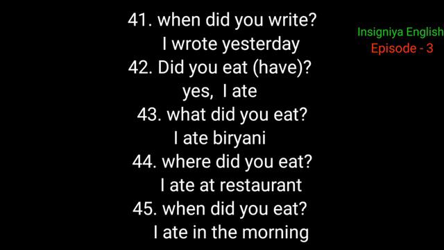 100 Questions and answers in simple past смотреть онлайн