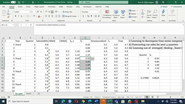 Decomposition of Time Series Components Using Excel смотреть онлайн