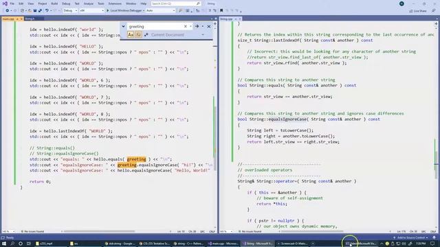 12.7 Java-like String in C++ update: equals() equalsIgnoreCase() and compareTo() смотреть онлайн