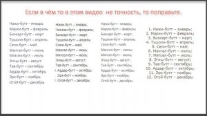 Названия месяцев на чеченском языке.