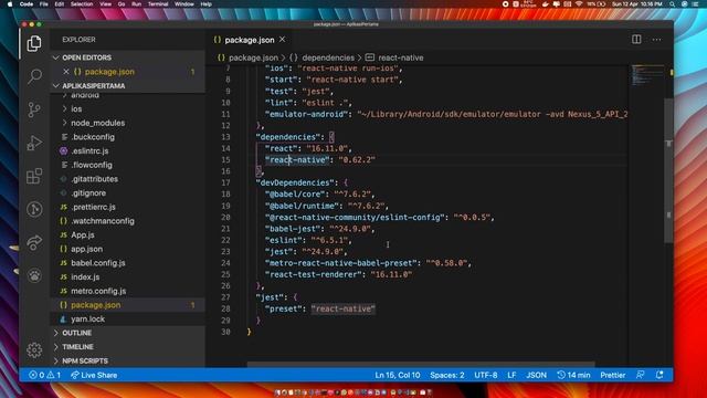 Cara membuka VSCode melalui terminal, Membuat custom script di package.json, Struktur Project RN смотреть онлайн