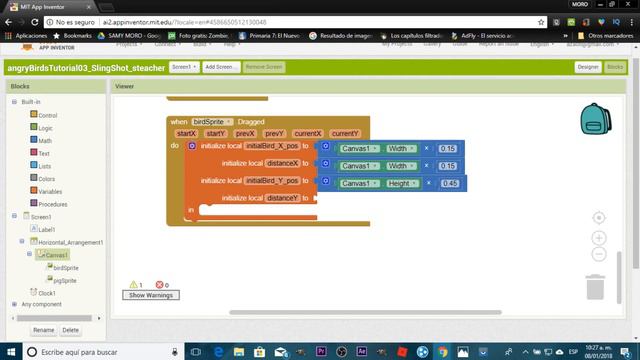 App inventor ANGRY BIRDS game tutorial - Simulating the slingshot effect | azaotl смотреть онлайн