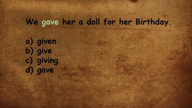English grammar test 2 PAST SIMPLE смотреть онлайн