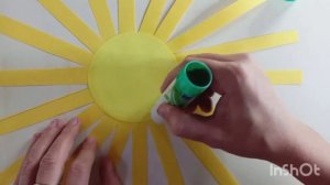 Объёмное солнышко из бумаги своими руками:)