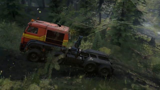 Azov 64131 I Recovering a Crane Truck | Snowrunner смотреть онлайн