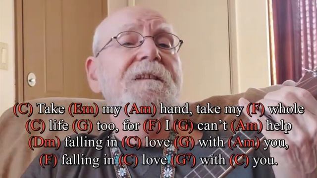 Can't Help Falling in Love (Ukulele, Lyrics, Chords) смотреть онлайн