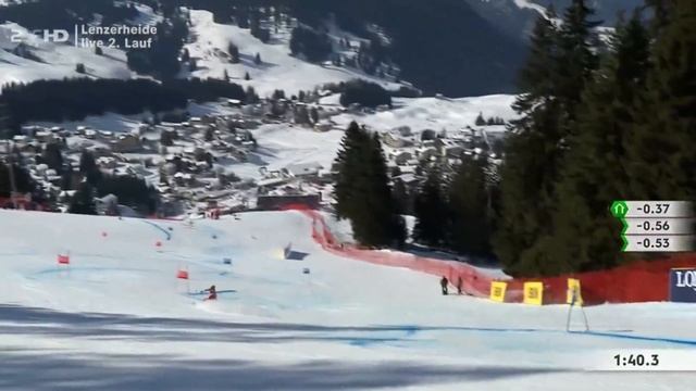Ski Alpin Riesenslalom 2. Durchgang Frauen Lenzerheide/Alpine skiing giant slalom 2. pass womans смотреть онлайн