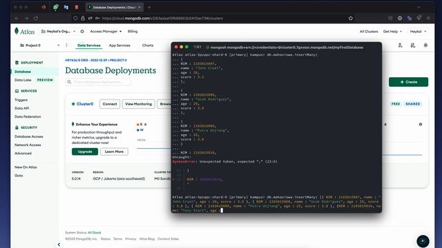 MongoDB CRUD dan export:import database смотреть онлайн