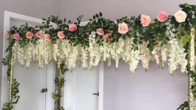DIY- PVC pipe Floral Ceiling Diy- Two Ways To Decorate Canopy Ceiling Diy- Floral Ceiling смотреть онлайн