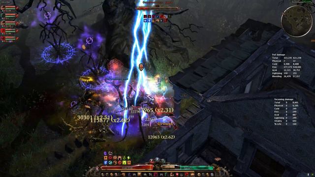 Патч 1.2.1 ЗБТ Призыватель Два шипастика Урон огнём Grim Dawn смотреть онлайн
