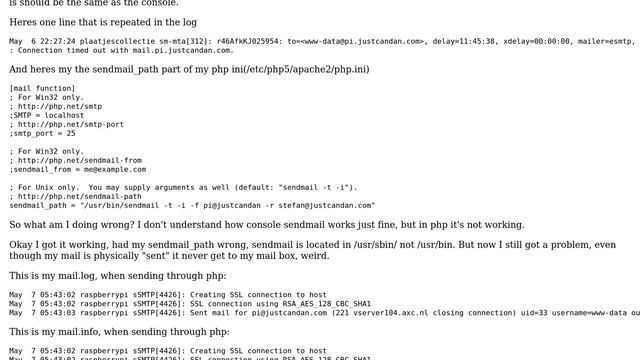 SSMTP and PHP sending mail through different domainds(sub-domains) смотреть онлайн