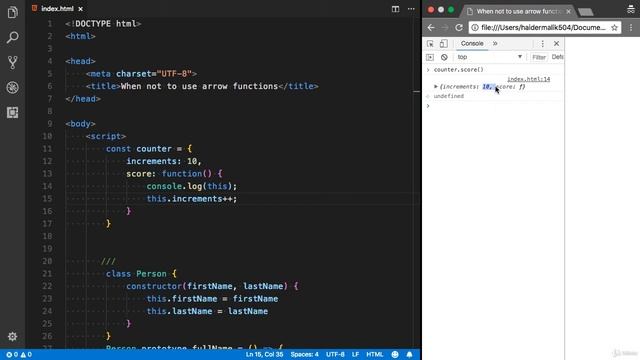 When not to use Arrow Function || Javascript ES6 tutorial for beginners || Time For Code смотреть онлайн