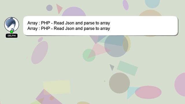 Array : PHP - Read Json and parse to array смотреть онлайн