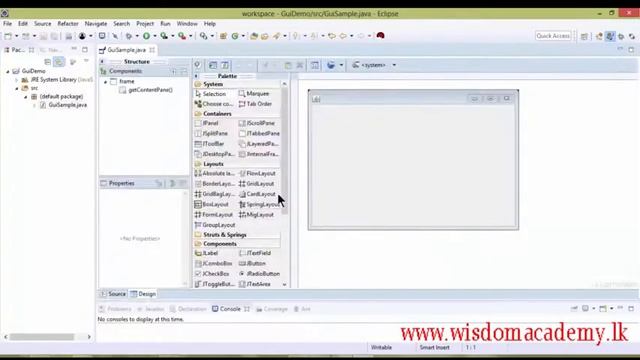 Java Eclipse GUI Tutorial 1 # Creating First GUI Project in Eclipse смотреть онлайн