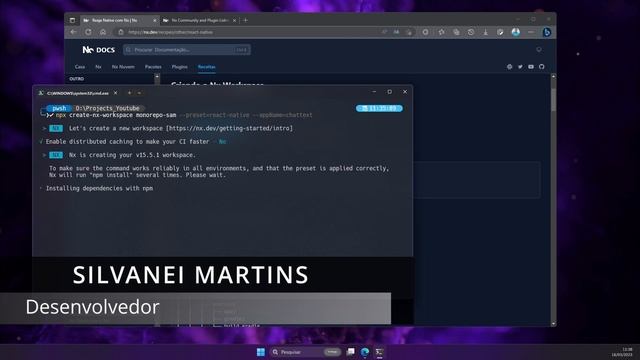 Curso NX Monorepo - Aula 03 - Criando WorkSparece e Projeto React Native смотреть онлайн