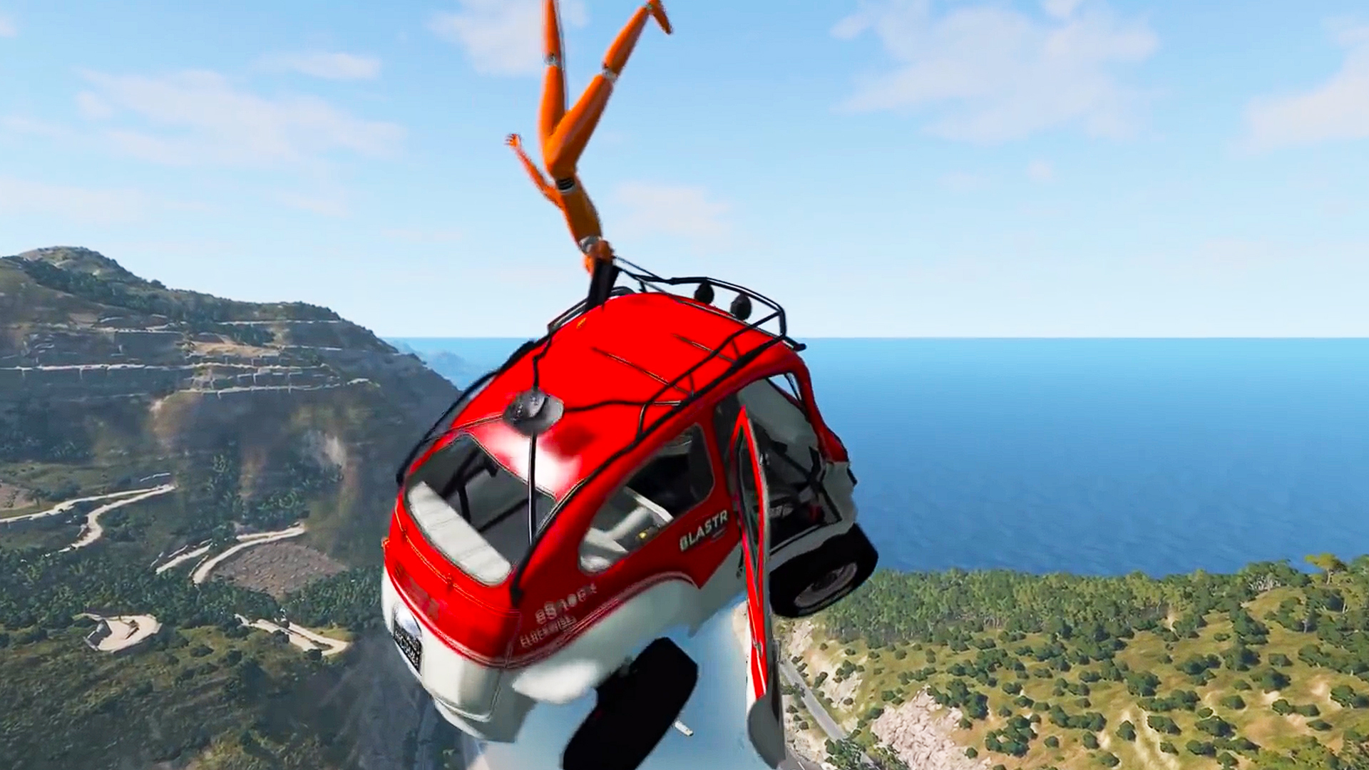 Beamng drive - Падение с обрыва 33 | HITGAMEZ