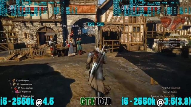i5 - 2550k OC vs Stock (bottlenecking GTX 1070?) The Witcher 3 смотреть онлайн