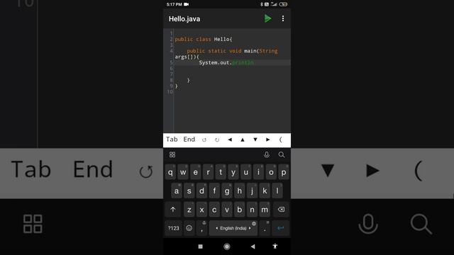 how to print hello world in java using mobile смотреть онлайн