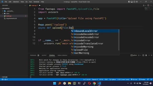 ✅ FastAPI Tutorial: How to upload any file to server using FastAPI #1 смотреть онлайн