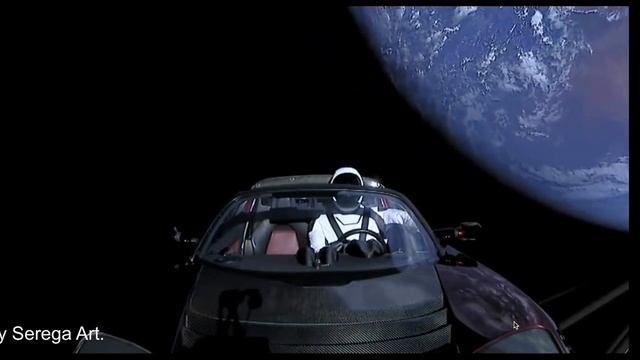 Tesla Roadster + Starman in Space, Orbiting Earth_ by_Art смотреть онлайн