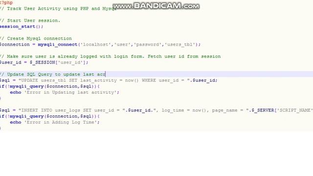 Track user activity on website using PHP and Mysql смотреть онлайн