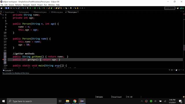 Getter and Setter Methods in Java - 5 Minute Java смотреть онлайн