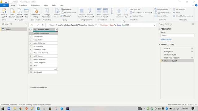Split first, middle and last name in Power BI Desktop смотреть онлайн