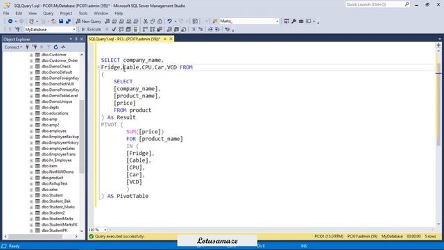SQL PIVOT Complex Query смотреть онлайн