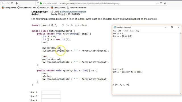 Building Java Programs Self-Check 7.19 ReferenceMystery1 смотреть онлайн