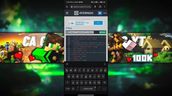 Login security your username contains illegal characters | How to fixed in aternos server