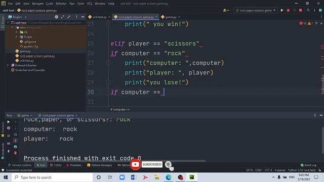how to make rock paper scissors game in pycharm смотреть онлайн
