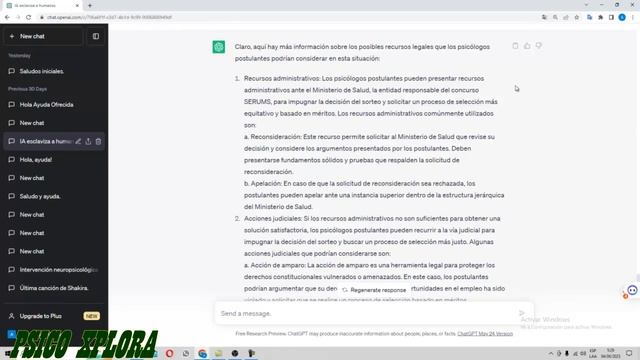 Psicólogo usa CHAT GPT para una asesoría legal | CASO SERUMS PSICOLOGÍA смотреть онлайн