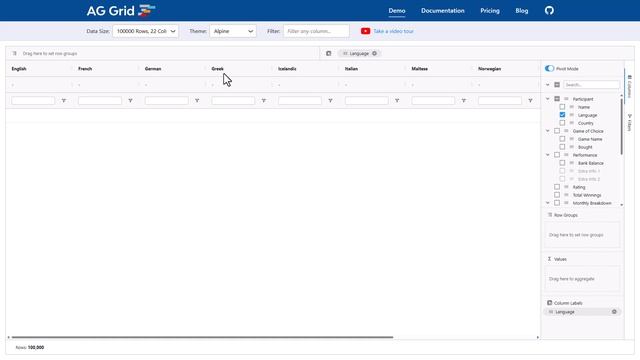 React Data Grid смотреть онлайн