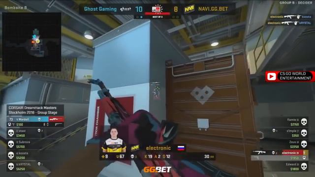 CSGO Navi vs Ghost gaming - Map 2 - Nuke - BO3 - Dreamhack Masters Stockholm 2018 Highlights смотреть онлайн