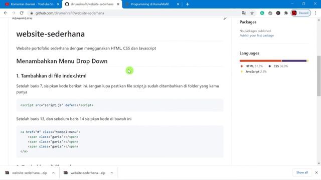 MEMBUAT RESPONSIVE DROPDOWN MENU DENGAN HTML CSS & JAVASCRIPT // Responsive Dropdown Navigation Men смотреть онлайн