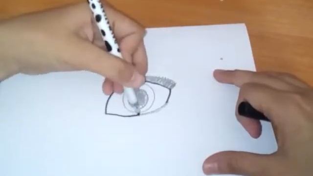 Как нарисовать мультяшный глаз ?? смотреть онлайн