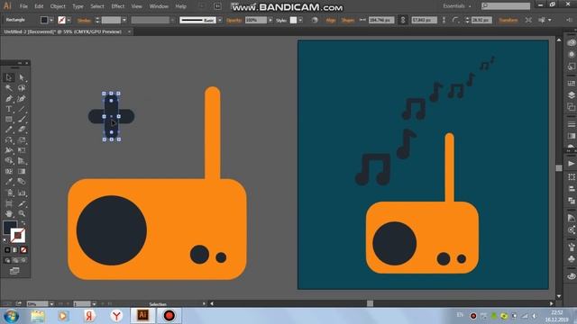 Как нарисовать поющее радио в программе Adobe Illustrator смотреть онлайн