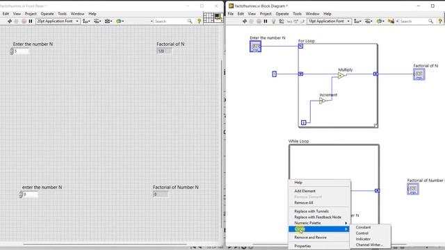 #Factorial of a given number using ‘while ‘loop in LabViEW смотреть онлайн